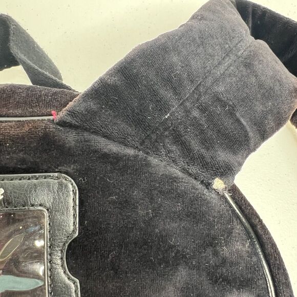Y2K‎ Vintage JUICY COUTURE Black Velour Backpack Bookbag Weekend Bag Travel main image 12